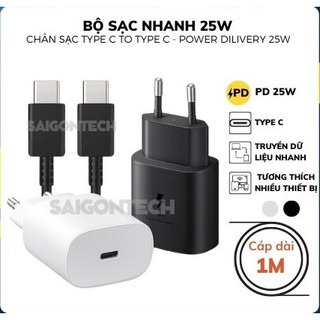  Bộ Củ và Dây Cáp Sạc Nhanh 25W Samsung Cục Sạc Nhanh PD25W Cam Kết Sạc Siêu Nhanh Dùng Cho Điện Thoại MáyTính Bảng 
