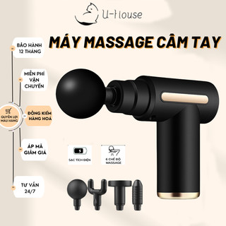 Máy massage cầm tay 6 chế độ mini - máy massage lưng, mát xa cổ vai gáy giảm đau nhức