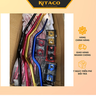 Ghi đông đài loan đại lục + cùm nâng cnc, ghi đông đài loan rizoma 28mm hàng loại 1