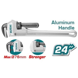 Mỏ lết răng tay cầm nhôm 24 inch Total THTAL17246