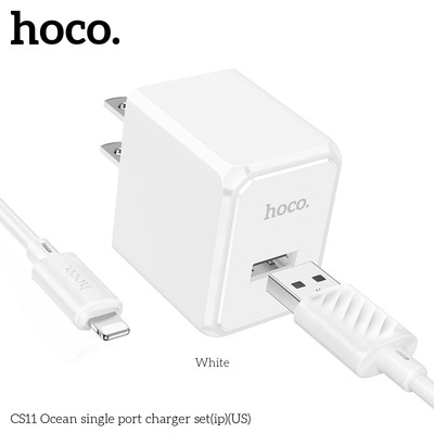 Bộ sạc Hoco CS11 2.1A 10.5W dành cho 5 đến 14 PRM dây cáp H-UPF01-SI dài 1 mét