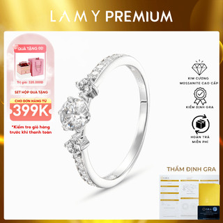Nhẫn kim cương moissanite cde 4,5 ly kiểm định gra cdedr019 - hàng chính hãng đã kiểm định