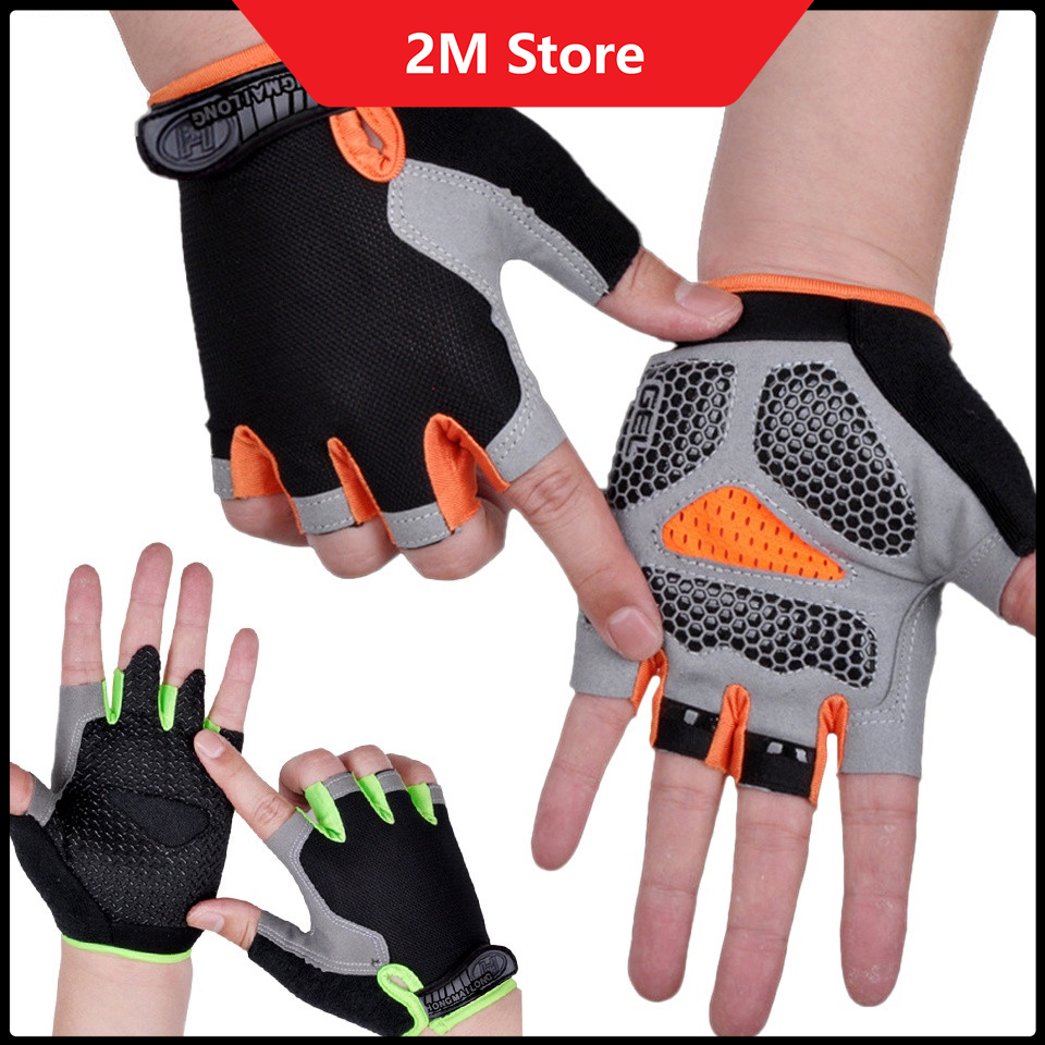 (CHỌN MÀU) Găng Tay Tập Gym - Bao Tay Thể Thao, Tập Tạ, Lái Xe, Phượt, Du Lịch Dã Ngoại, Thời Trang 