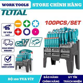 Đồ nghề total bộ 100 tua vít tht2506100