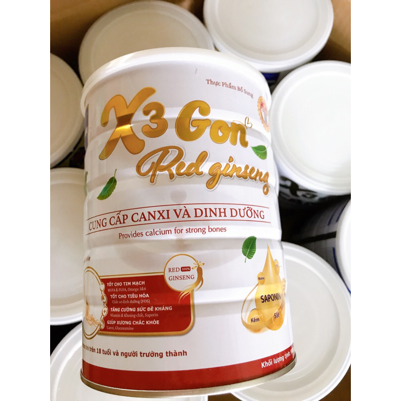 Sữa X3 GON RED GINSENG GOLD hồng sâm  – 900 gr/hộp