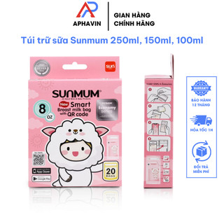Túi trữ sữa sunmum thái lan 100ml 150ml 250ml khóa zipper 3 lớp chống đổ - túi đựng sữa lưu trữ sữa mẹ