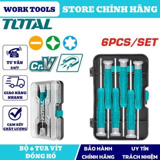 Đồ nghề total bộ 6 tua vít đồng hồ tht250ps0601