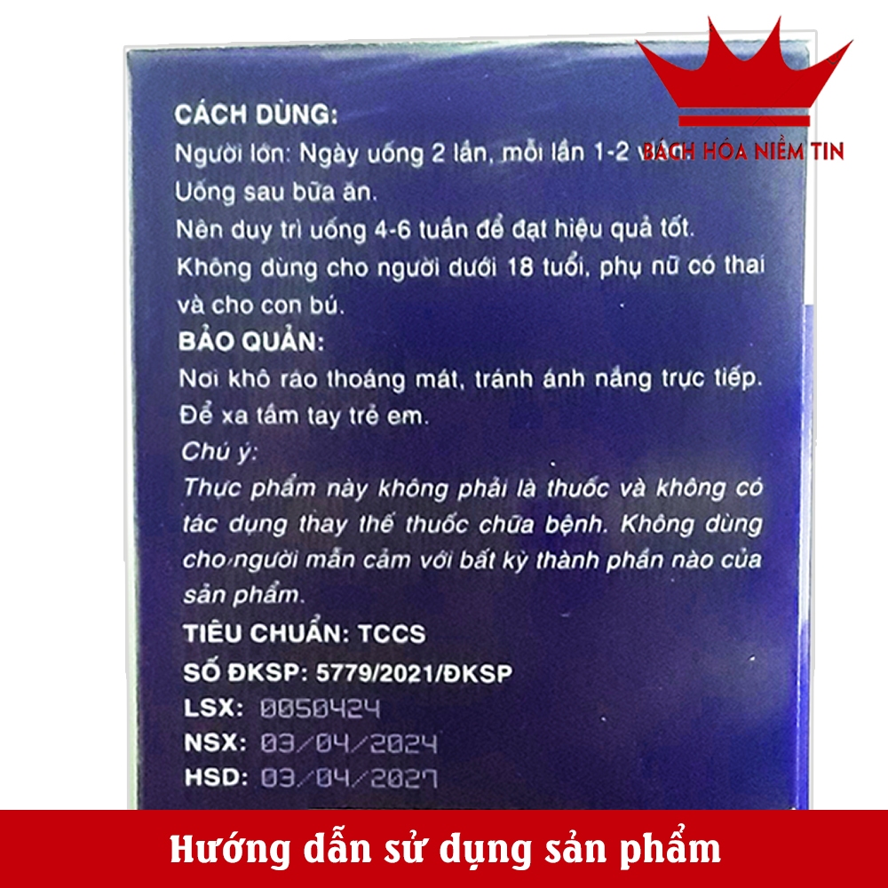 Viên Vai Gáy Tadaflex - giảm đau mỏi vai gáy bì chân tay - thoái hóa đốt sống cổ - hộp 30 viên