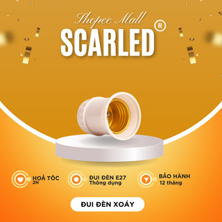 Đui đèn E27 đuôi xoáy Scarled Đen/Trắng DLD