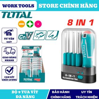 Đồ nghề total bộ 9 tua vít đa năng tht250906