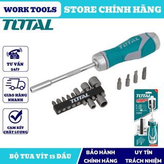 Đồ nghề total bộ tua vít 15 đầu tacsd30156