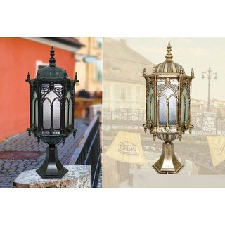 Đèn trụ cổng, đèn gắn cột giả cổ ngoài trời,đèn trụ sân vườn D20CM