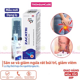 Kem bôi trĩ, giúp giảm trĩ, co búi trĩ và đau rát hậu môn - Zacatri lọ 20g mẫu mới - Trà diếp cá giúp giảm trĩ, táo bón