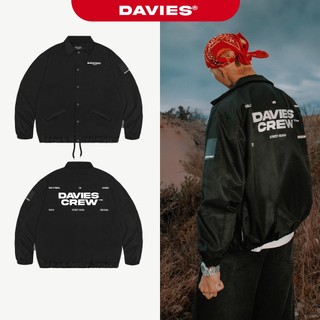 Áo khoác dù nam nữ form rộng DAVIES màu đen hai lớp local brand Crew Jacket