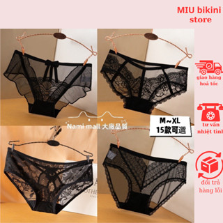 Quần lót nữ ren đen sexy gợi cảm cạp cao eo thấp thoải mái không đường may lọt khe quyến rũ hợp thời trang