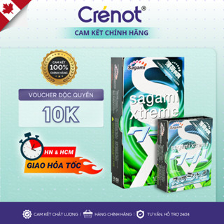 Bao cao su kéo dài thời gian SAGAMI Spearmint 003 Nhật Bản hương bạc hà chống xuất tinh sớm hộp 3 cái (10cái)
