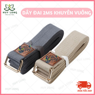 Dây tập yoga 2.5m sợi bông tự nhiên, dây đai coton hữu cơ tập yoga , dây đai lưng chỉnh hình chống gù lưng