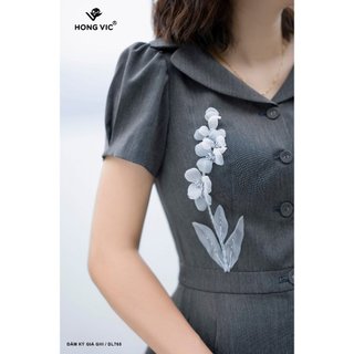 Đầm ký giả ghi DL765