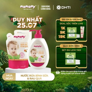 [LD BẢO LÂM x DIỆU NHI 25.7] Nước rửa bình sữa & rau củ Mamamy thành phần thiên nhiên, an toàn cho bé chai/túi 600ml