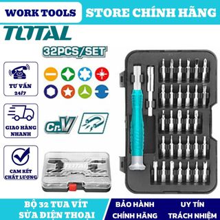 ĐỒ NGHỀ TOTAL Bộ 32 tua vít sửa điện thoại THT250PS0321 < HÀNG CHÍNH HÃNG >