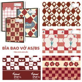 TONE RED | "LẺ" Giấy bao tập A5/B5/SGK đa dạng mẫu xinh - Tiệm xinh xinh xắn