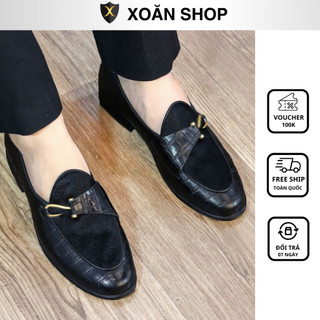 Giày Lười Nam Công Sở Da Bò Nappa Đế Cao Su Đúc Siêu Mềm Siêu Bền - Bảo Hành 12 Tháng Mã X140