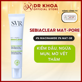 Kem Dưỡng SVR Sebiaclear Mat-Pores Kiềm Dầu Thu Nhỏ Lỗ Chân Lông 40ML