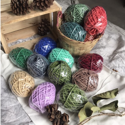 Dây cotton màu thắt macrame
