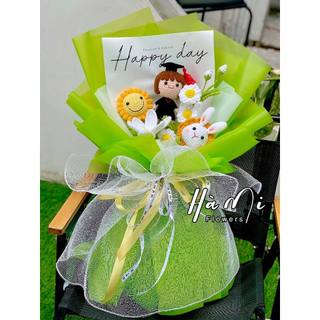 Bó Hoa Len Tốt Nghiệp Handmade Siêu Xinh