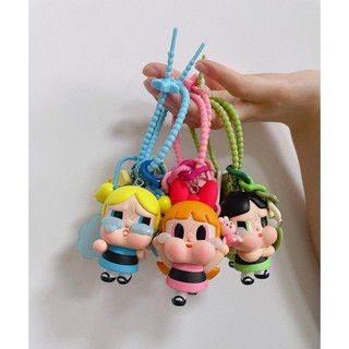 Popmart móc khoá custom từ mô hình crybaby × powerpuff girls