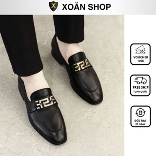 Giày Da Nam Công Sở XOĂN SHOP Da Bò Thật Siêu Đẹp Size 38 Đến 43 Màu Đen - G061