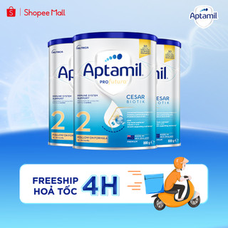 [Hỏa tốc 0Đ] Combo 3 Sữa bột Aptamil Profutura Cesarbiotik New Zealand số 2 - Synbiotic độc quyền