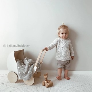 Đồ chơi xe đẩy em bé tích hợp xe đẩy hàng cho bé toystore FUDAER