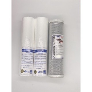 Bộ 3 lõi lọc nước: 2 lõi pp 10inch + 1 lõi cto 10inch