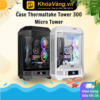 Case máy tính thermaltake the tower 300 micro tower chassis | sẵn 2 fan argb 14cm | hàng chính hãng - bảo hành 12 tháng