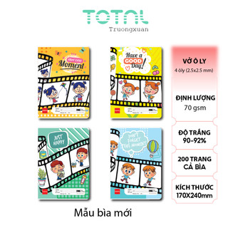 Vở 4 ôly cao cấp 6 sao total moment - 200 trang.mã:oly13