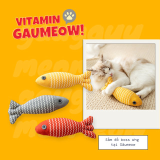 Đồ chơi catnip cho thú cưng - cá nhồi bông cho mèo - gâumeow