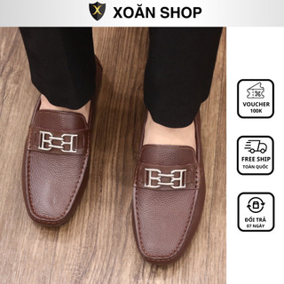 Giày Mọi Nam, Giày Lười Nam Công Sở Da Thật Size 38 Đến 43 Mã M047
