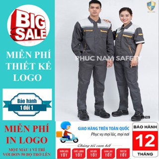 Bộ quần áo bảo hộ lao động PN09, Quần áo bảo hộ lao động vải Pangrim Hàn Quốc, BHLĐ Phúc Nam
