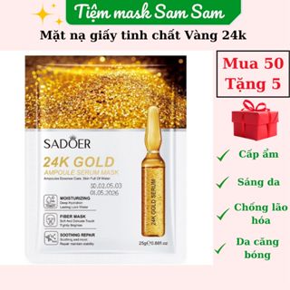 Mặt nạ giấy tinh chất Vàng 24k chống lão hóa, giúp da căng mịn ( mask giấy dưỡng da)