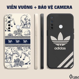 Ốp lưng Realme 5 / 5 Pro / Q / 5s / 5i gấu cạnh viền vuông có bảo vệ camera