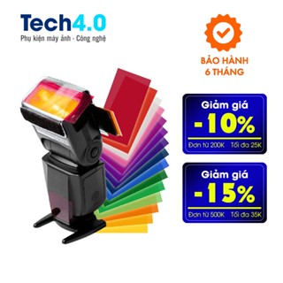 Set 12 Bộ Lọc Màu Đèn Flash Cho Máy Ảnh Canon Nikon Sony