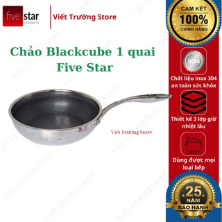 Chảo chống dính vân tổ ong inox 304 BlackCube Fivestar dùng được nhiều loại bếp