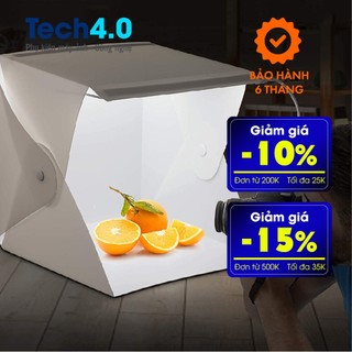 Hộp chụp ảnh sản phẩm Mini 22x24x24cm tích hợp đèn LED