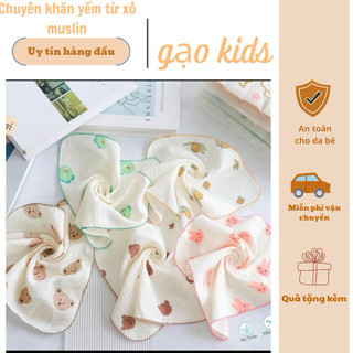 Combo 10 chiếc khăn sữa viền trang trí cho bé trai bé gái