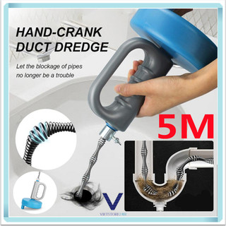 Thông tắc bồn cầu, dụng cụ thông cống, dây thông tắc cống lò xo - Dụng Cụ Thông Cống Chuyên Nghiệp dài 5m