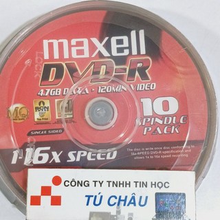 Đĩa DVD Maxell 4.7GB DATA / Lốc 10 Đĩa