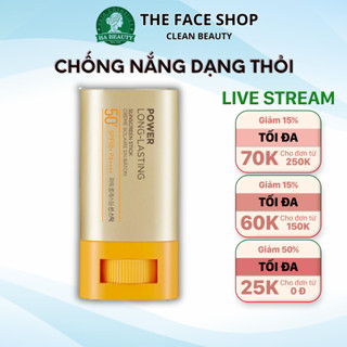 Sáp chống nắng dưỡng da The Face Shop dạng thỏi lăn Power Long Lasting Sunscreen Stick SPF50+ PA++++ 18g