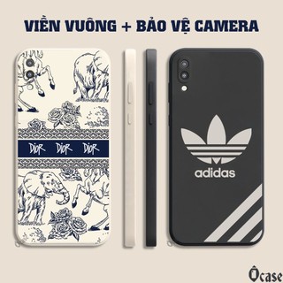 Ốp lưng Samsung A02 in hình gấu cạnh viền vuông có bảo vệ camera
