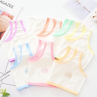 Combo 5 Áo lá cho bé gái, áo lá học sinh không đệm chất Cotton co giãn thoáng mát từ 24-42 kg